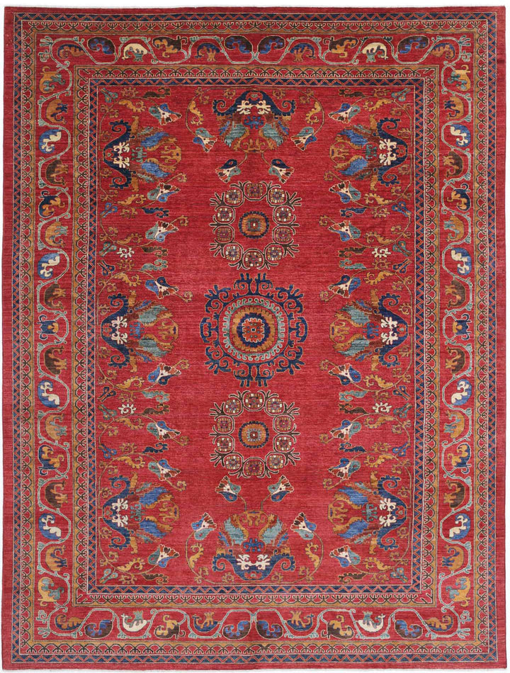 Hand Knotted Nomadic Caucasian Humna Wool Rug 10' 3" x 13' 10" - No. AT23935