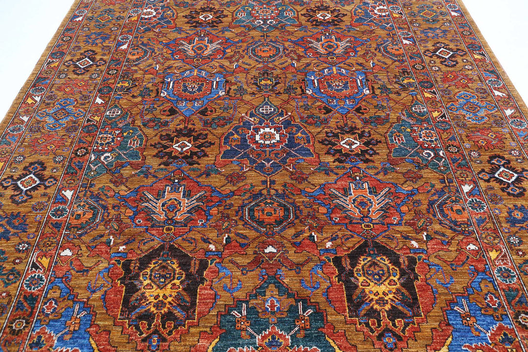 Hand Knotted Nomadic Caucasian Humna Wool Rug 8' 1" x 10' 2" - No. AT79265