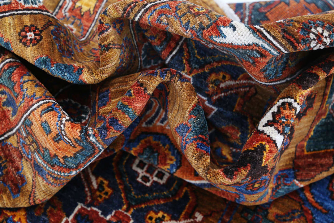 Hand Knotted Nomadic Caucasian Humna Wool Rug 8' 1" x 10' 2" - No. AT79265