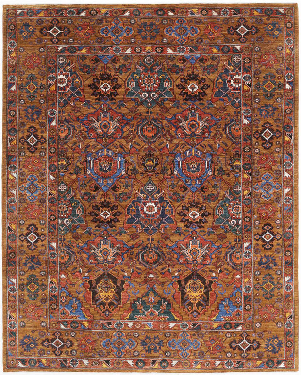 Hand Knotted Nomadic Caucasian Humna Wool Rug 8' 1" x 10' 2" - No. AT79265