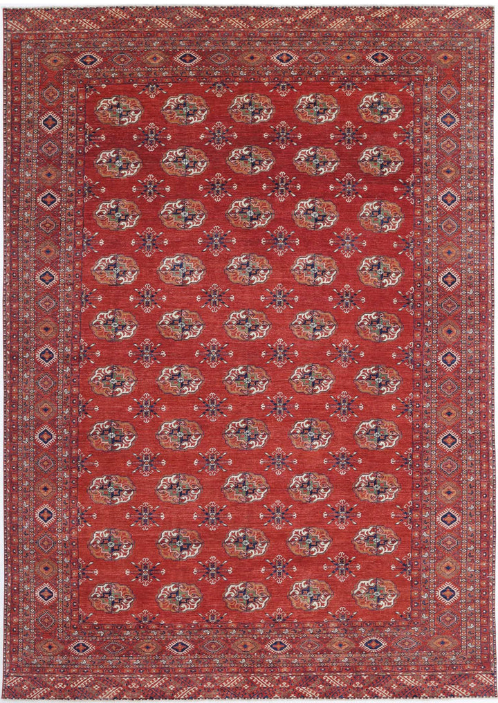 Hand Knotted Nomadic Caucasian Humna Wool Rug 9' 10" x 14' 3" - No. AT72314