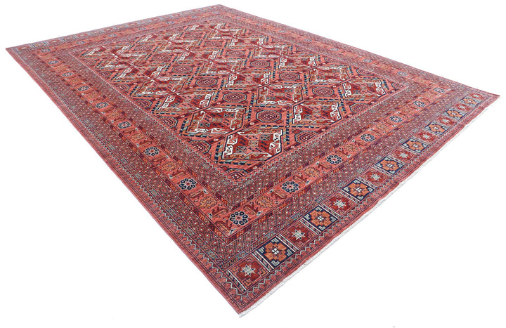 Hand Knotted Nomadic Caucasian Humna Wool Rug 10' 1" x 13' 8" - No. AT89716
