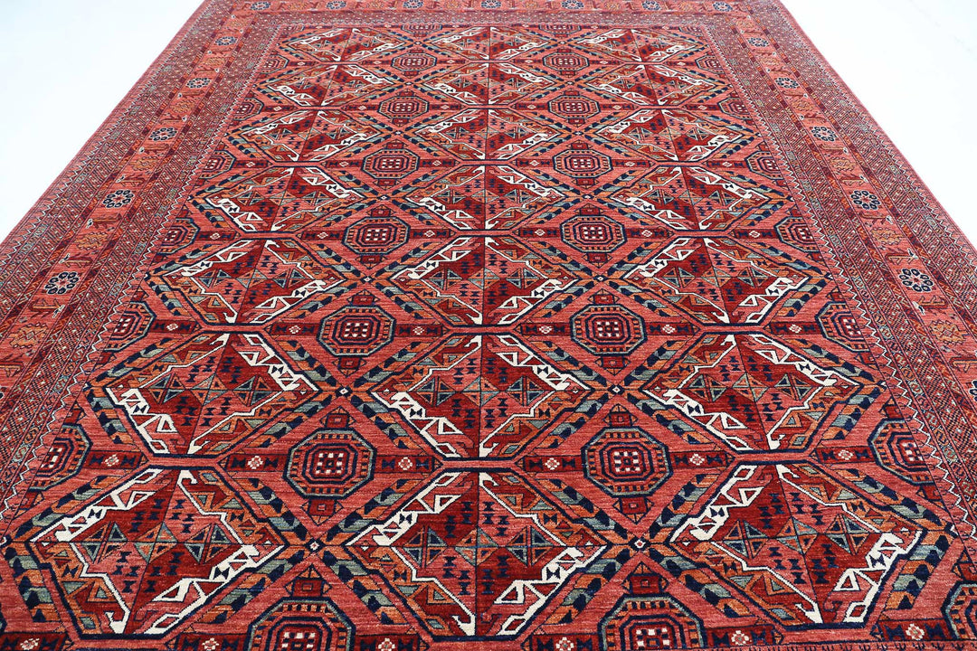 Hand Knotted Nomadic Caucasian Humna Wool Rug 10' 1" x 13' 8" - No. AT89716