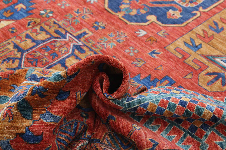 Hand Knotted Nomadic Caucasian Humna Wool Rug 10' 3" x 14' 4" - No. AT50713