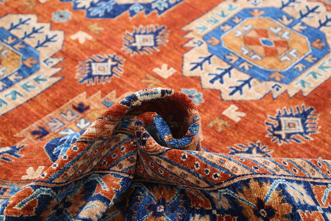 Hand Knotted Nomadic Caucasian Humna Wool Rug 9' 0" x 11' 9" - No. AT44588