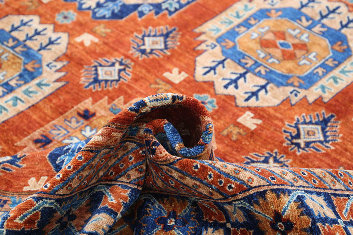 Hand Knotted Nomadic Caucasian Humna Wool Rug 9' 0" x 11' 9" - No. AT44588