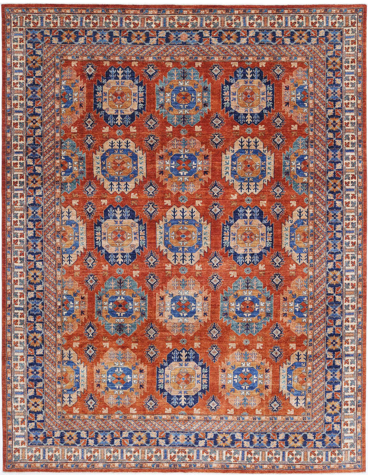 Hand Knotted Nomadic Caucasian Humna Wool Rug 9' 0" x 11' 9" - No. AT44588