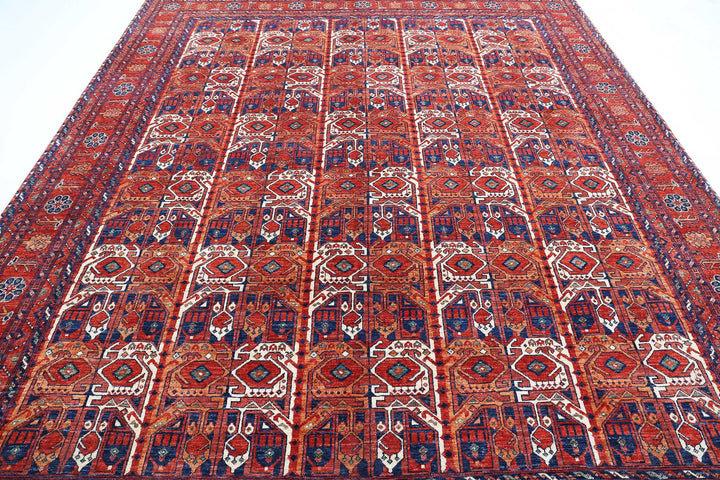 Hand Knotted Nomadic Caucasian Humna Wool Rug 8' 11" x 11' 7" - No. AT12625