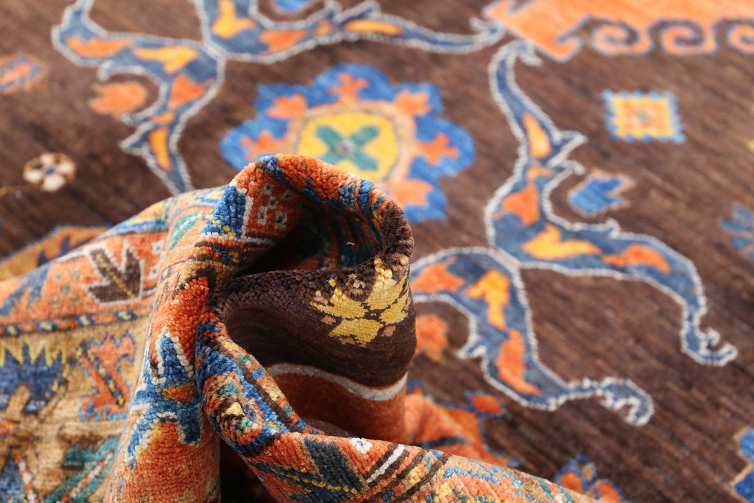 Hand Knotted Nomadic Caucasian Humna Wool Rug 9' 10" x 12' 1" - No. AT15254