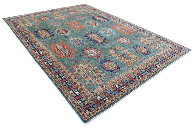 Hand Knotted Nomadic Caucasian Humna Wool Rug 7' 10" x 10' 9" - No. AT18315
