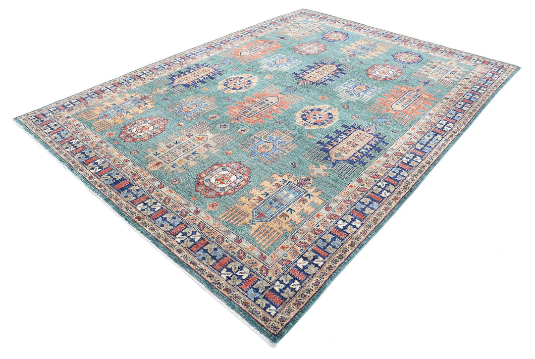 Hand Knotted Nomadic Caucasian Humna Wool Rug 7' 10" x 10' 9" - No. AT18315