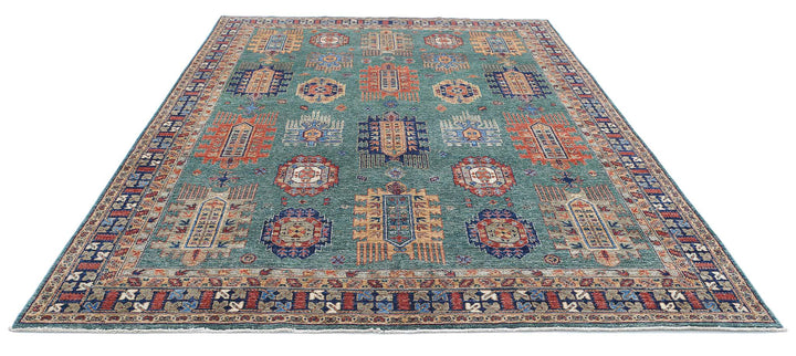 Hand Knotted Nomadic Caucasian Humna Wool Rug 7' 10" x 10' 9" - No. AT18315