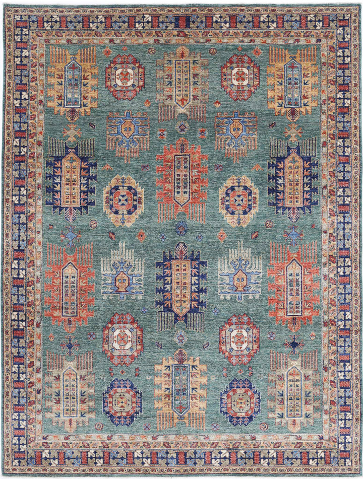 Hand Knotted Nomadic Caucasian Humna Wool Rug 7' 10" x 10' 9" - No. AT18315