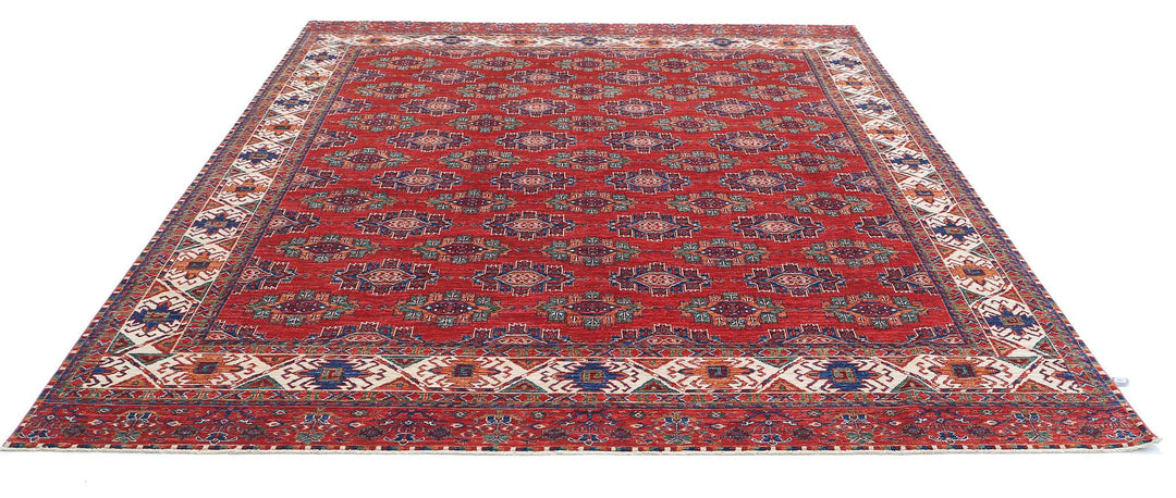 Hand Knotted Nomadic Caucasian Humna Wool Rug 8' 1" x 9' 9" - No. AT47261