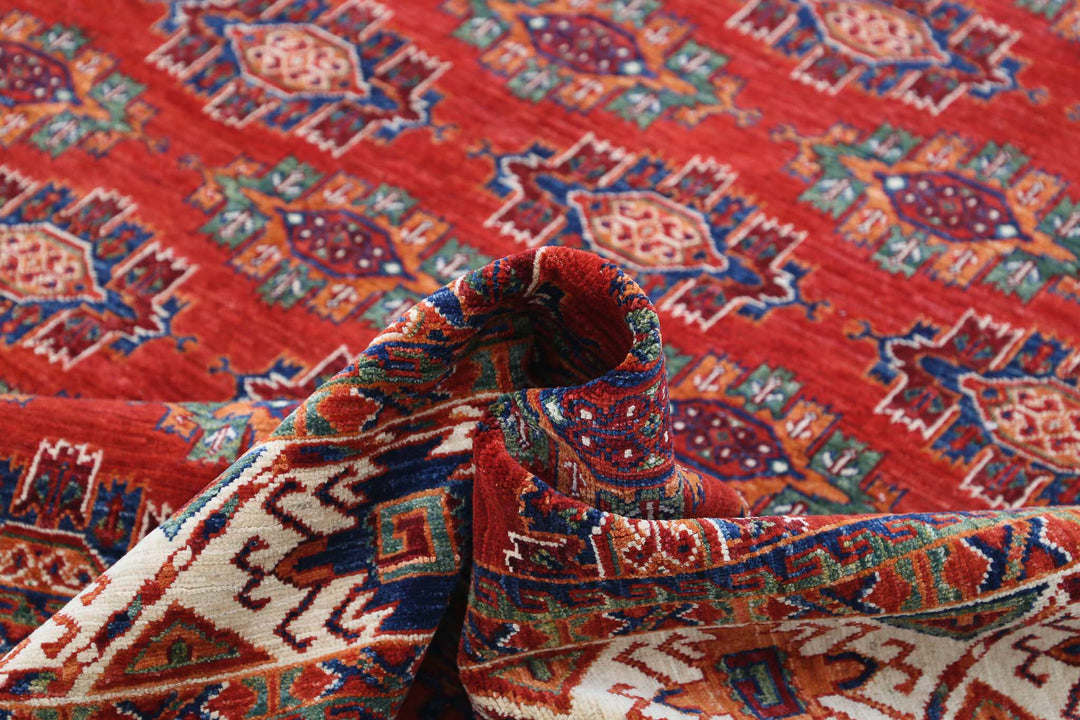 Hand Knotted Nomadic Caucasian Humna Wool Rug 8' 1" x 9' 9" - No. AT47261