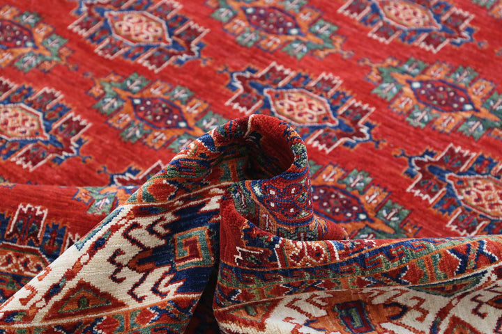 Hand Knotted Nomadic Caucasian Humna Wool Rug 8' 1" x 9' 9" - No. AT47261