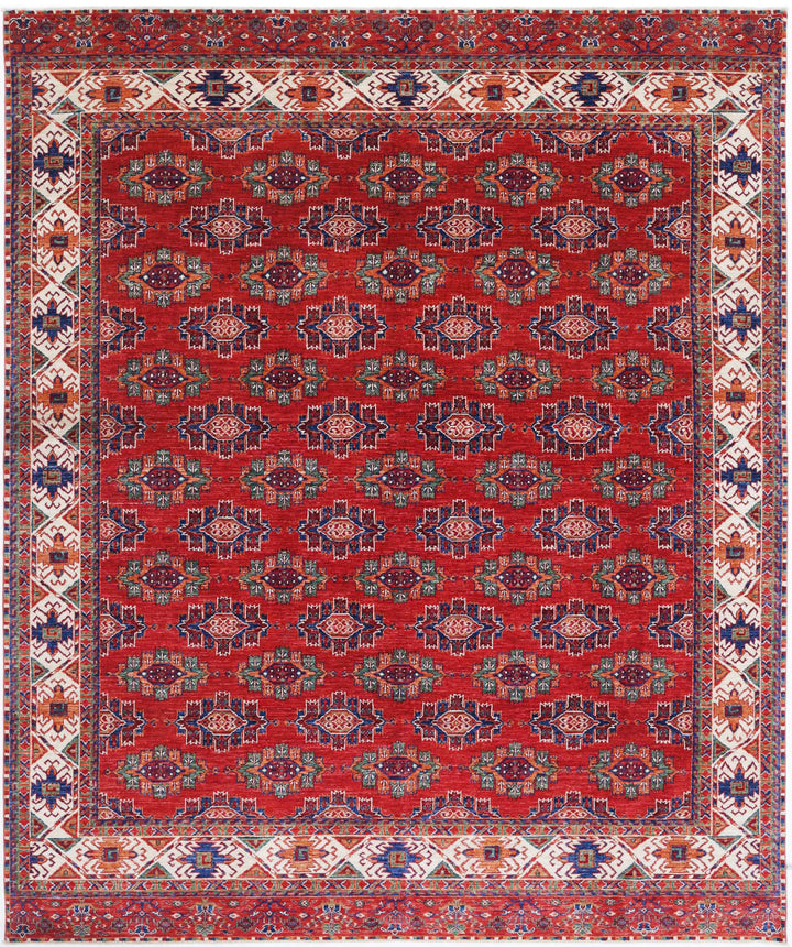 Hand Knotted Nomadic Caucasian Humna Wool Rug 8' 1" x 9' 9" - No. AT47261