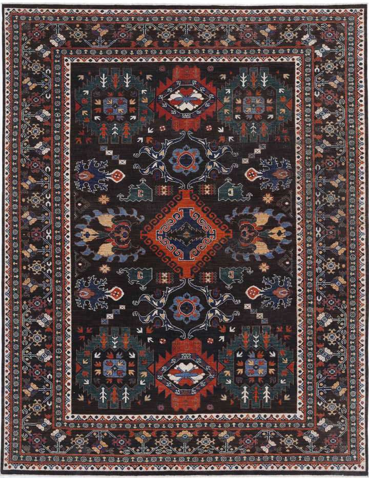 Hand Knotted Nomadic Caucasian Humna Wool Rug 8' 3" x 10' 9" - No. AT82260