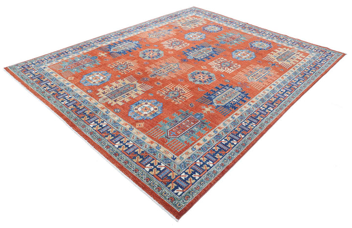 Hand Knotted Nomadic Caucasian Humna Wool Rug 7' 8" x 9' 7" - No. AT25283