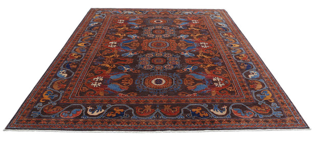 Hand Knotted Nomadic Caucasian Humna Wool Rug 8' 1" x 9' 9" - No. AT74288
