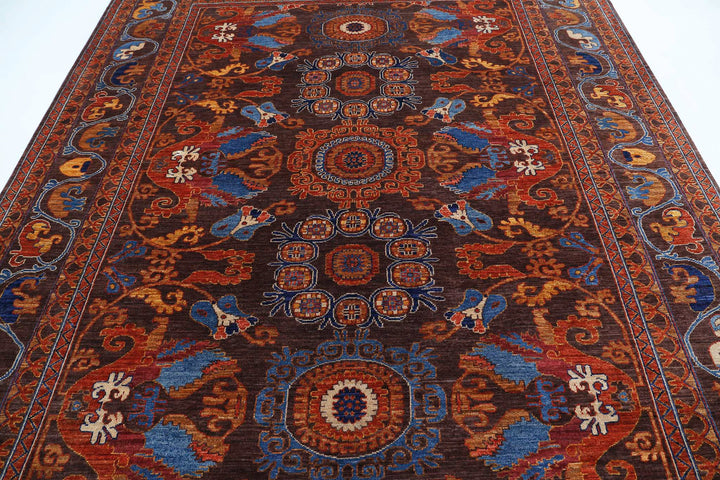 Hand Knotted Nomadic Caucasian Humna Wool Rug 8' 1" x 9' 9" - No. AT74288