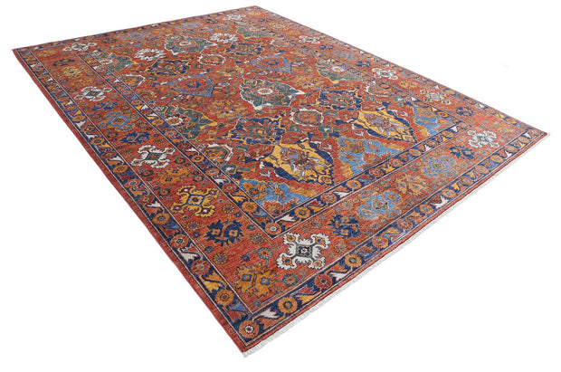 Hand Knotted Nomadic Caucasian Humna Wool Rug 8' 6" x 10' 10" - No. AT83942