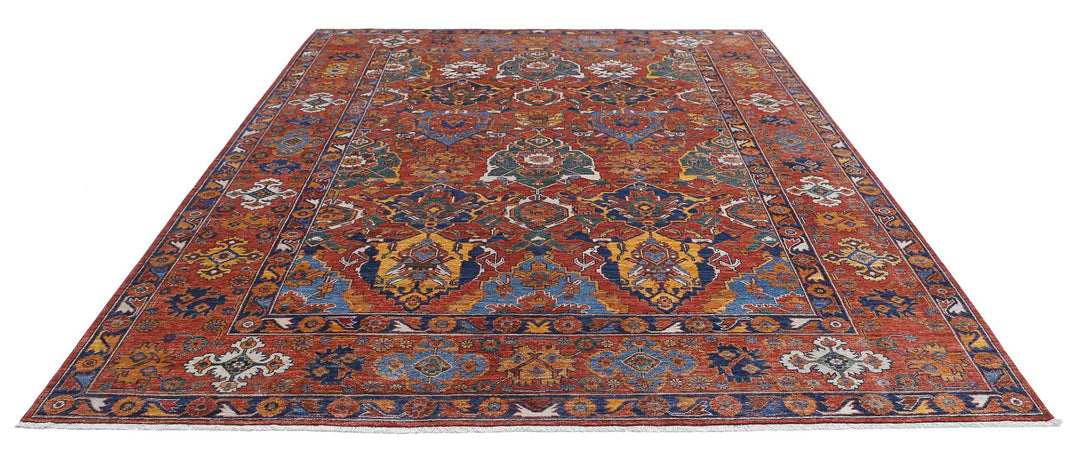 Hand Knotted Nomadic Caucasian Humna Wool Rug 8' 6" x 10' 10" - No. AT83942