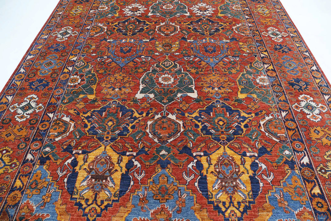 Hand Knotted Nomadic Caucasian Humna Wool Rug 8' 6" x 10' 10" - No. AT83942