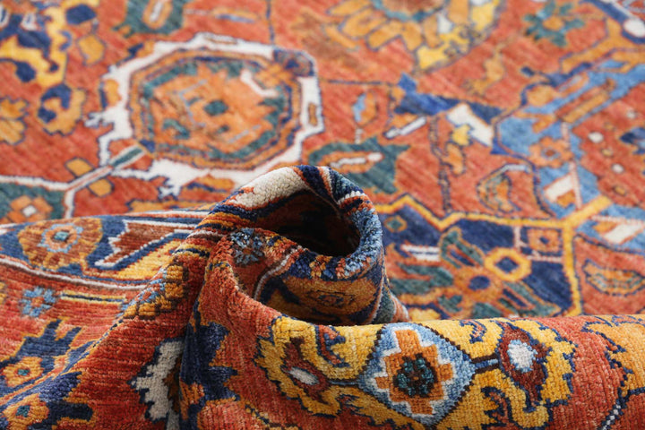 Hand Knotted Nomadic Caucasian Humna Wool Rug 8' 6" x 10' 10" - No. AT83942