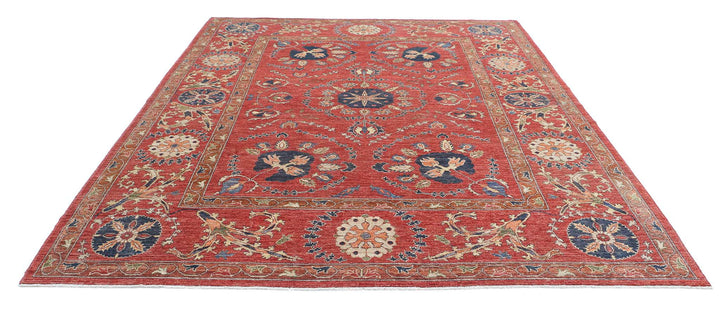 Hand Knotted Nomadic Caucasian Humna Wool Rug 8' 4" x 10' 2" - No. AT76577