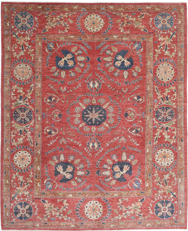 Hand Knotted Nomadic Caucasian Humna Wool Rug 8' 4" x 10' 2" - No. AT76577