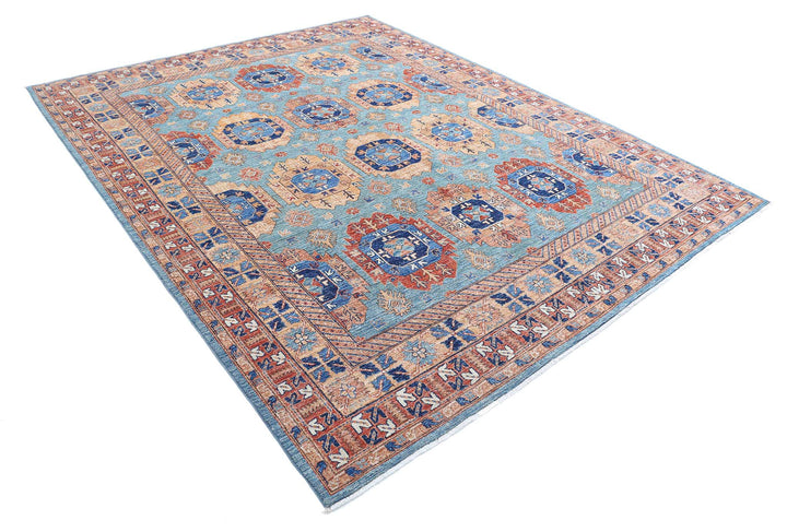 Hand Knotted Nomadic Caucasian Humna Wool Rug 7' 10" x 9' 11" - No. AT22811