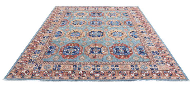 Hand Knotted Nomadic Caucasian Humna Wool Rug 7' 10" x 9' 11" - No. AT22811