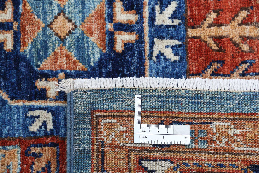 Hand Knotted Nomadic Caucasian Humna Wool Rug 7' 10" x 9' 11" - No. AT22811