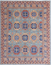 Hand Knotted Nomadic Caucasian Humna Wool Rug 7' 10" x 9' 11" - No. AT22811