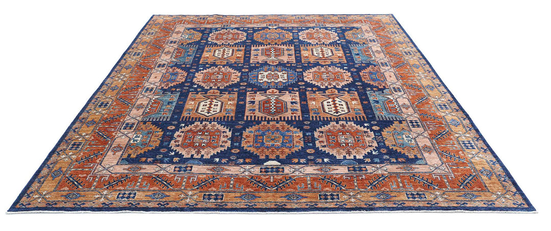 Hand Knotted Nomadic Caucasian Humna Wool Rug 8' 0" x 9' 9" - No. AT22733