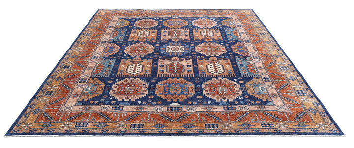 Hand Knotted Nomadic Caucasian Humna Wool Rug 8' 0" x 9' 9" - No. AT22733
