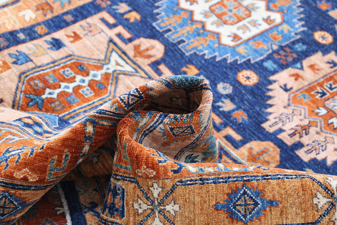 Hand Knotted Nomadic Caucasian Humna Wool Rug 8' 0" x 9' 9" - No. AT22733