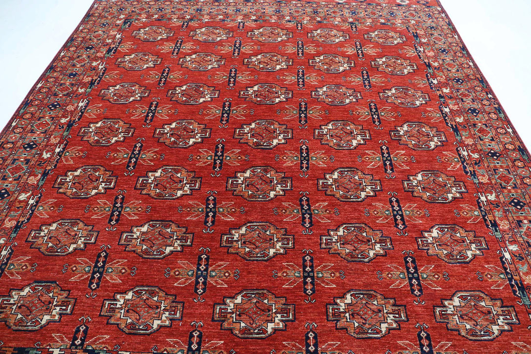 Hand Knotted Nomadic Caucasian Humna Wool Rug 8' 8" x 10' 3" - No. AT56215