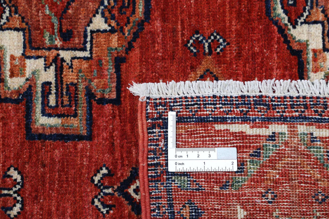 Hand Knotted Nomadic Caucasian Humna Wool Rug 8' 8" x 10' 3" - No. AT56215