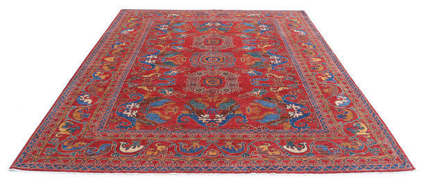 Hand Knotted Nomadic Caucasian Humna Wool Rug 8' 1" x 9' 8" - No. AT77847