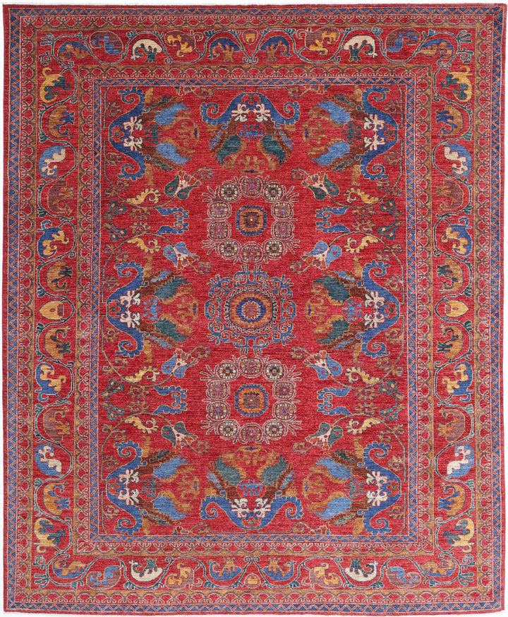 Hand Knotted Nomadic Caucasian Humna Wool Rug 8' 1" x 9' 8" - No. AT77847