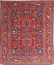 Hand Knotted Nomadic Caucasian Humna Wool Rug 8' 1" x 9' 8" - No. AT77847