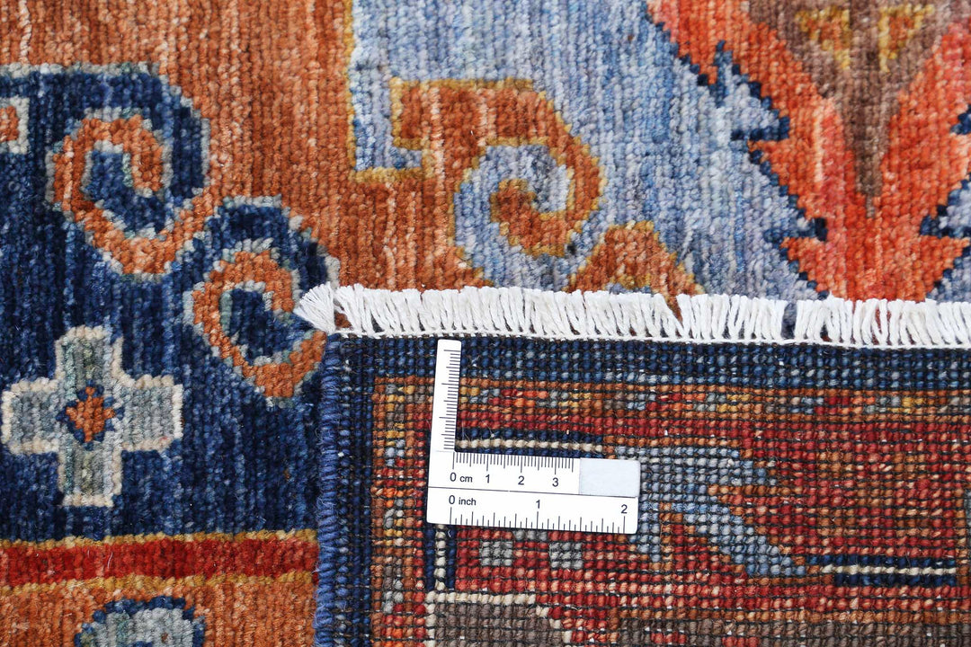 Hand Knotted Nomadic Caucasian Humna Wool Rug 6' 7" x 9' 0" - No. AT65055