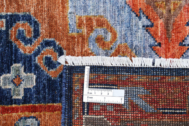 Hand Knotted Nomadic Caucasian Humna Wool Rug 6' 7" x 9' 0" - No. AT65055