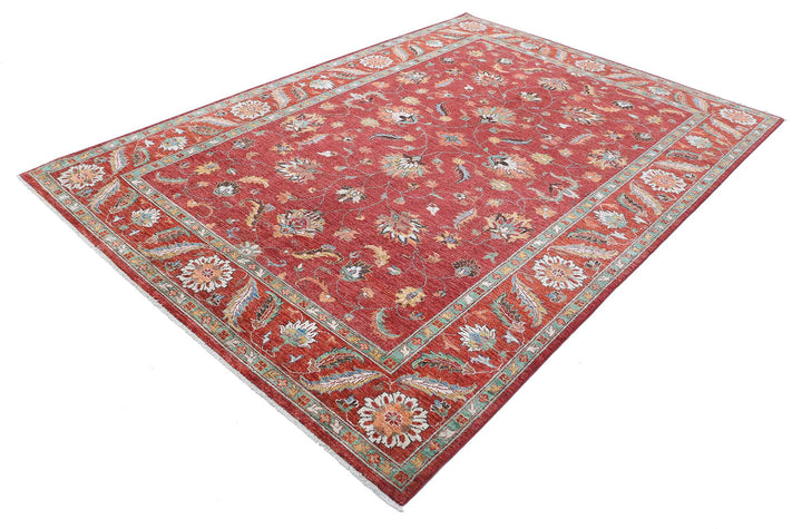 Hand Knotted Nomadic Caucasian Humna Wool Rug 6' 8" x 9' 8" - No. AT55559