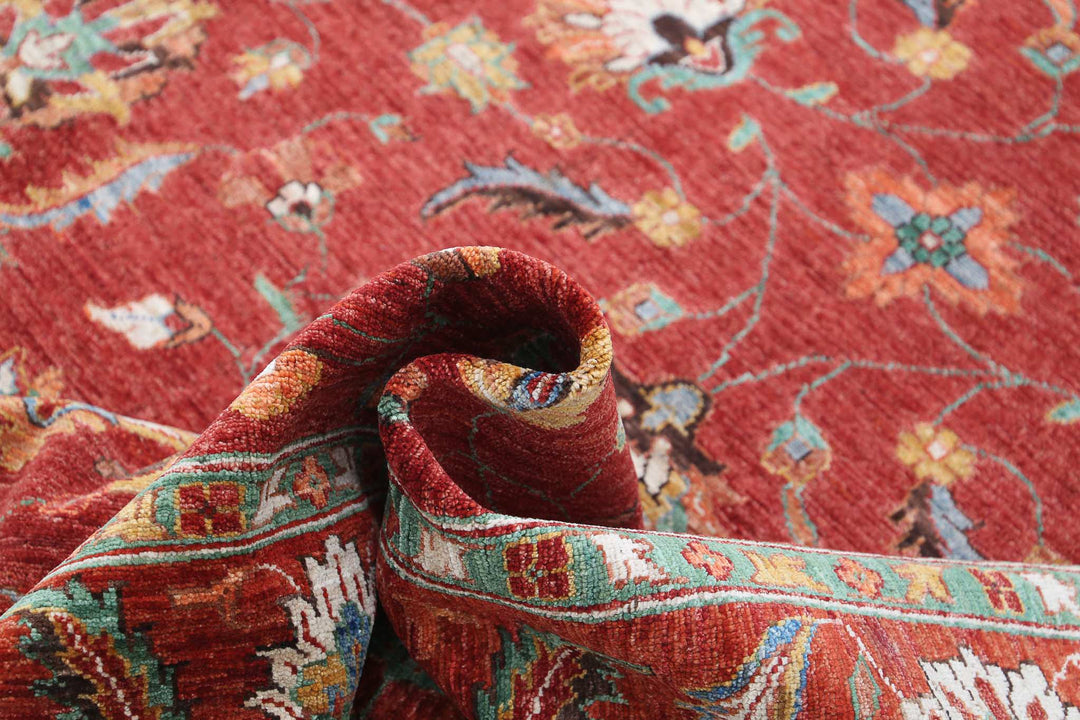 Hand Knotted Nomadic Caucasian Humna Wool Rug 6' 8" x 9' 8" - No. AT55559