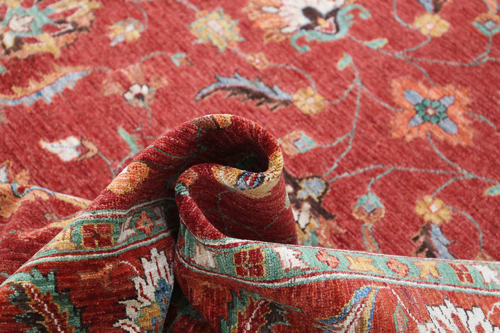 Hand Knotted Nomadic Caucasian Humna Wool Rug 6' 8" x 9' 8" - No. AT55559