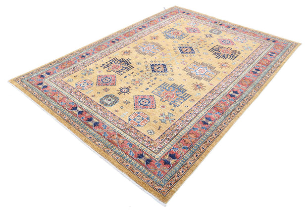 Hand Knotted Nomadic Caucasian Humna Wool Rug 6' 0" x 8' 6" - No. AT37410