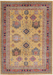Hand Knotted Nomadic Caucasian Humna Wool Rug 6' 0" x 8' 6" - No. AT37410